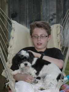 Fathers day 2009 004 J2 and Janeway in the new swing