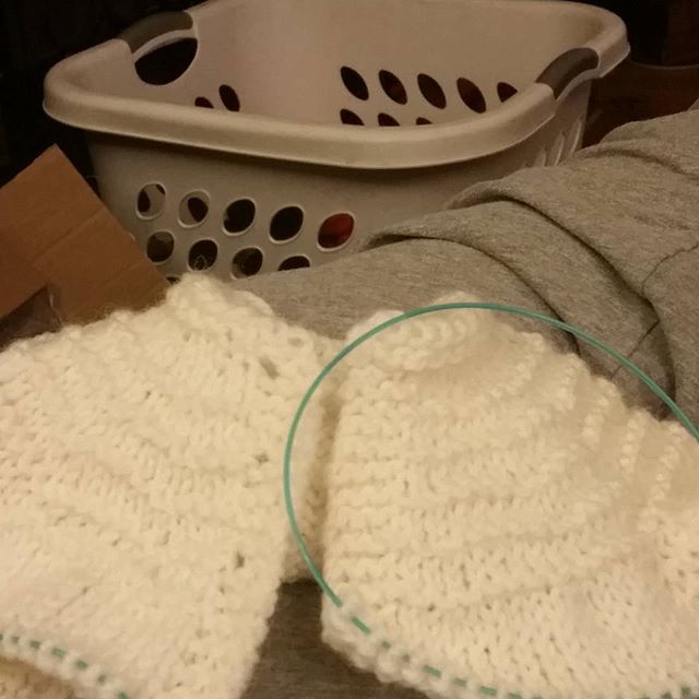 A change of plans...so it's knitting and laundry. #ileadanexcitinglife