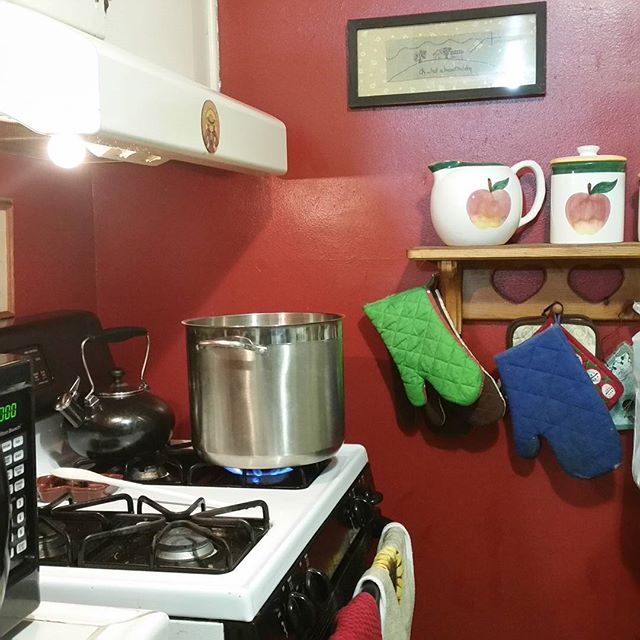 Breaking out the biggest pot I own for bean soup. Next beer bread! Simplest recipes are the best!