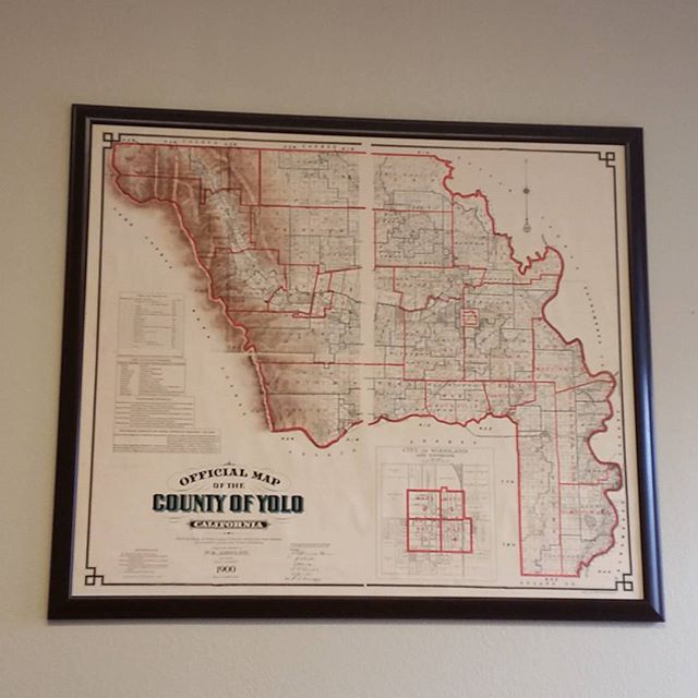 New decoration in office. #1900 map of #yolocounty