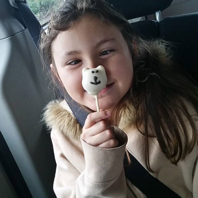 Silly girl! She asked them to surprise her with her cake pop treat. #starbucks #woodlandca