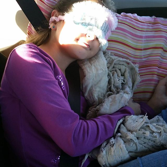 She bought herself a sleeping mask.