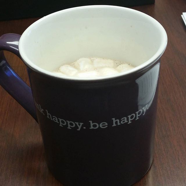 It's a hot chocolate with extra marshmallow day!