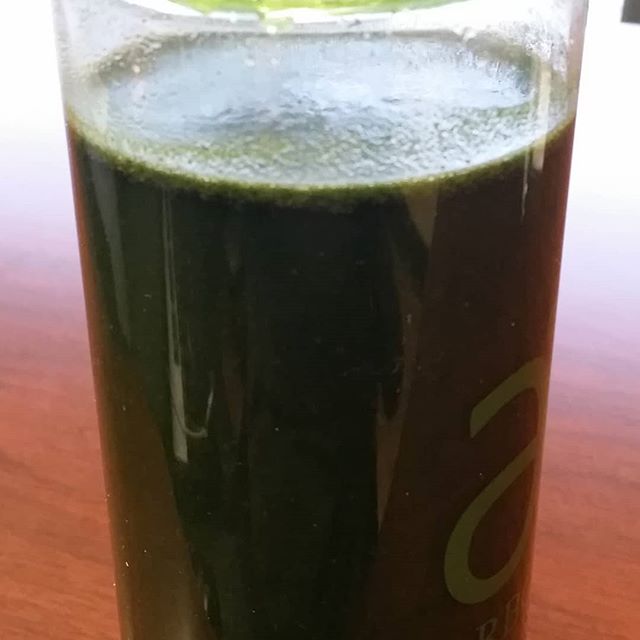 Yep! It is green! I'm happy I found a way to drink it that I enjoy!
