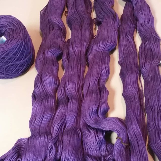 Excited to wind up this yarn. #knitnight
