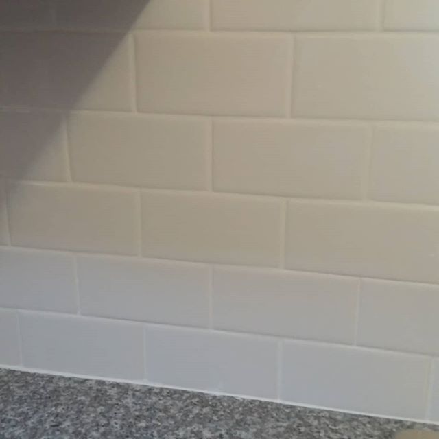 First part of backsplash is done! #Kitchenremodel