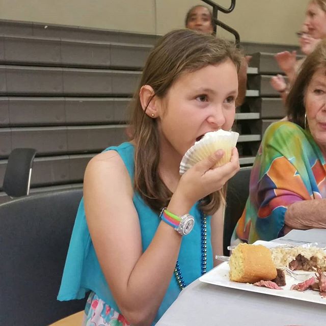 Enjoying the cupcakes!