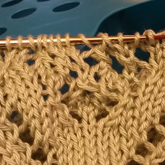 Had my sis try on her sweater in progress. Forgot I was mid row. Lost a few stitches. Sigh. I think it's fixed...but honestly,  I'm just moving on!