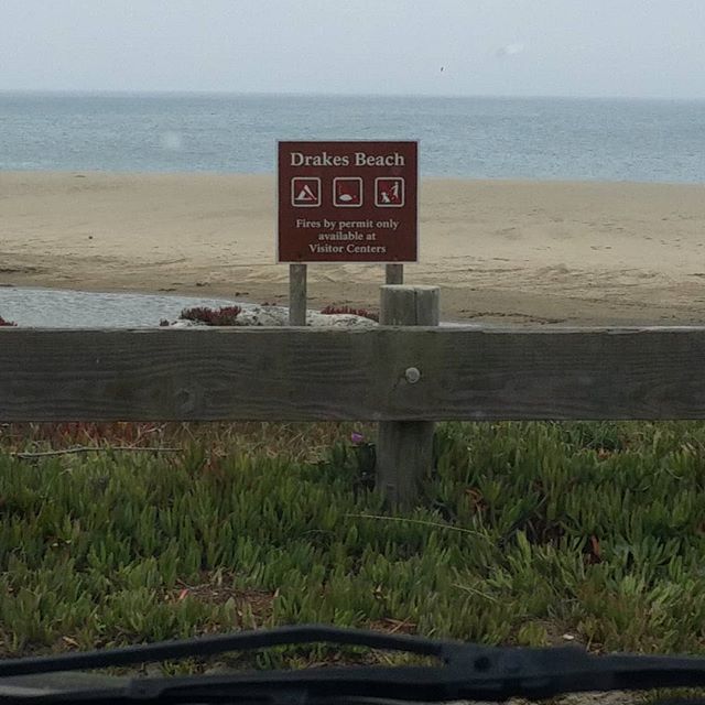 Drakes beach - too cold to get out of the car. Lol