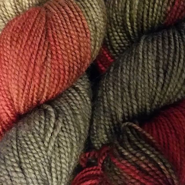 Birthday yarn - Highland Superwash Sock Twist Handpaints by Cloudborn Fibers in the Downtown Days colorway.