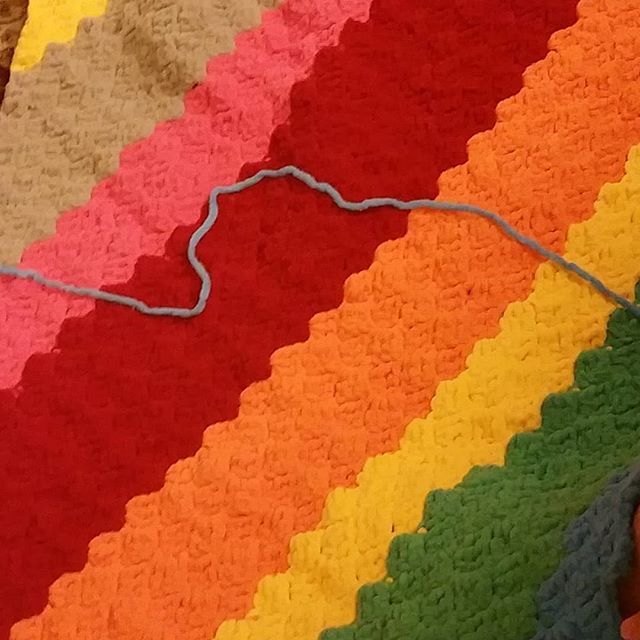 More than half way done. Need to finish! #c2ccrochet #sunshineonacloudyday