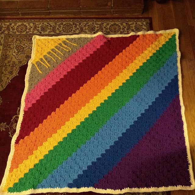 Finished! #c2ccrochet #sunshineonacloudyday #calmingblanket