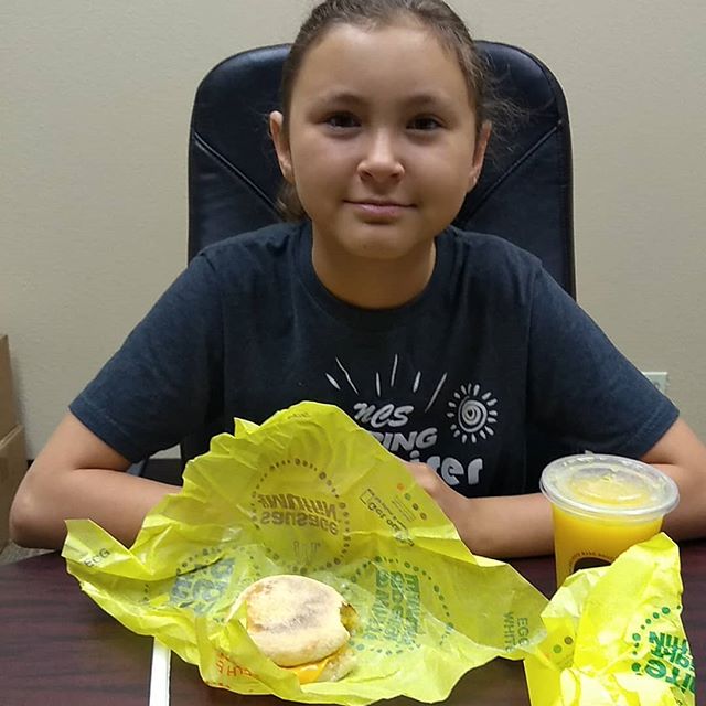 Breakfast with my girl before school/work. #friday