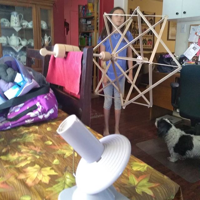 Yeah!  Finally found a way my winder & swift can work with my furniture!