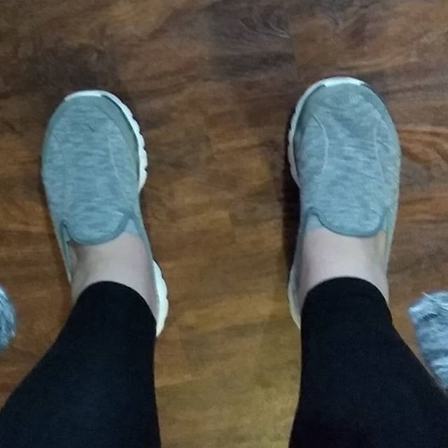 Boss-chick declared today a casual dress day for us today. Happy feet!! Lol