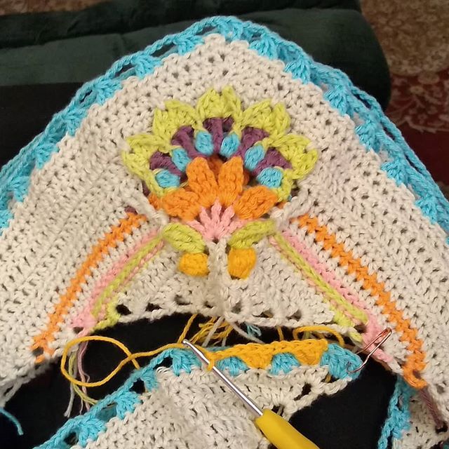 Coffee + crochet = recharging me today